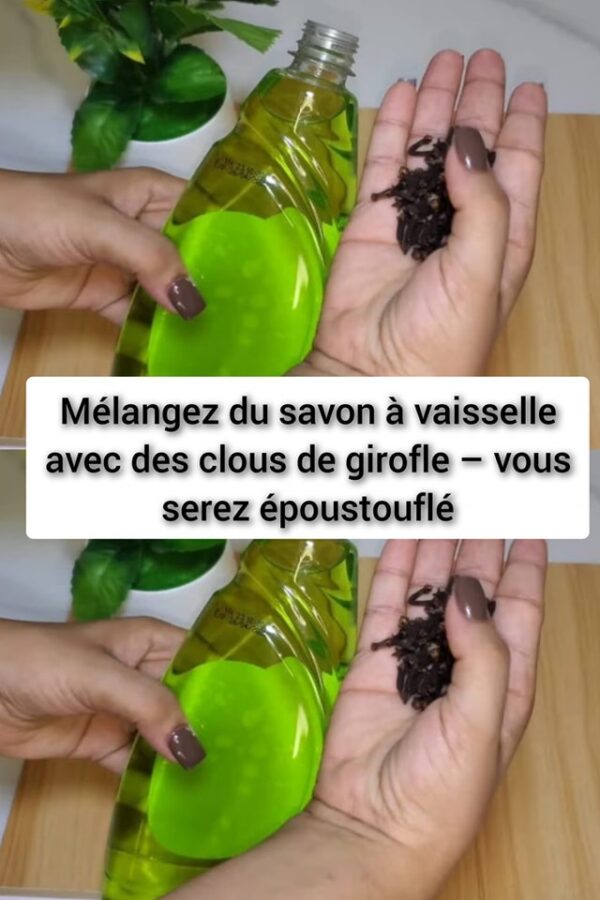 Mélangez du savon à vaisselle avec des clous de girofle – vous serez époustouflé