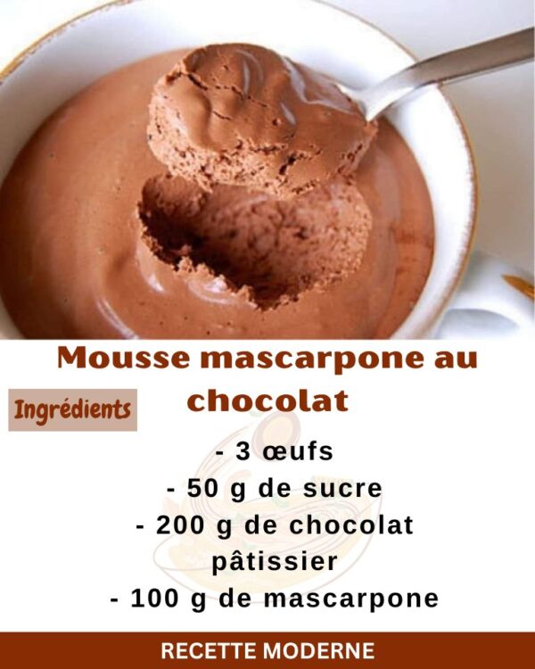 Mousse mascarpone au chocolat