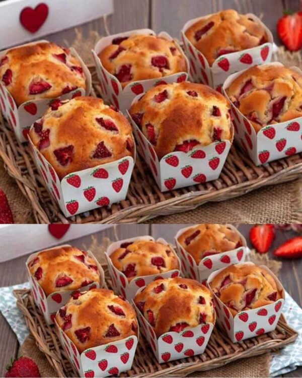 Muffins aux fraises et au mascarpone facile
