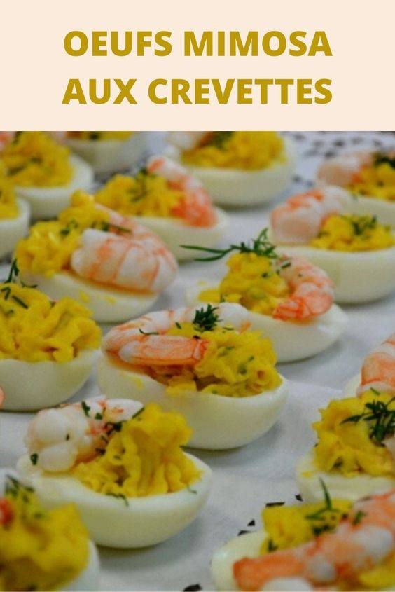 Oeufs Mimosa aux Crevettes