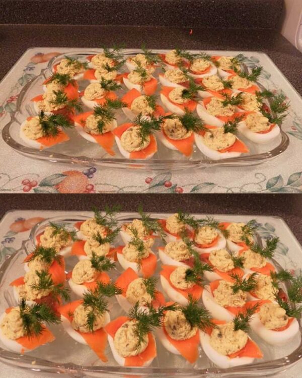 Oeufs farcis au saumon fumé