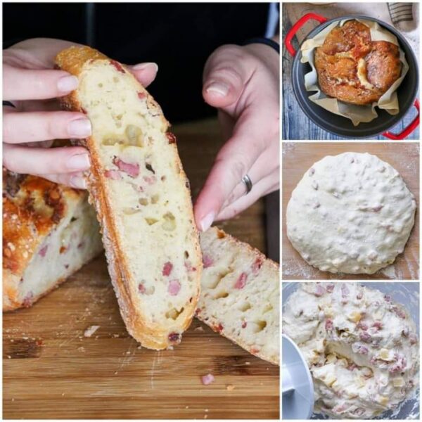 PAIN COCOTTE AUX LARDONS & COMTÉ RAPIDE SANS PÉTRISSAGE