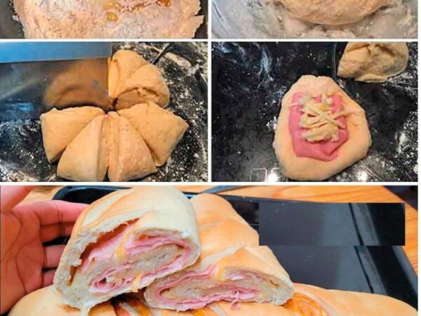 PAIN FARCI AU JAMBON ET FROMAGE