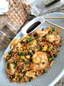 paella au crevette delicieuse depuis recettemoderne.com