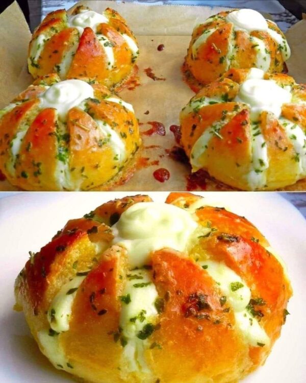 Pain à l’ail au fromage à la crème : beau à voir et tellement délicieux