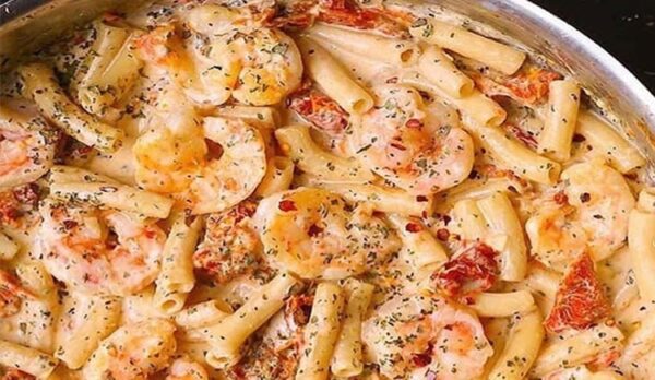 Penner aux crevettes et mozzarella