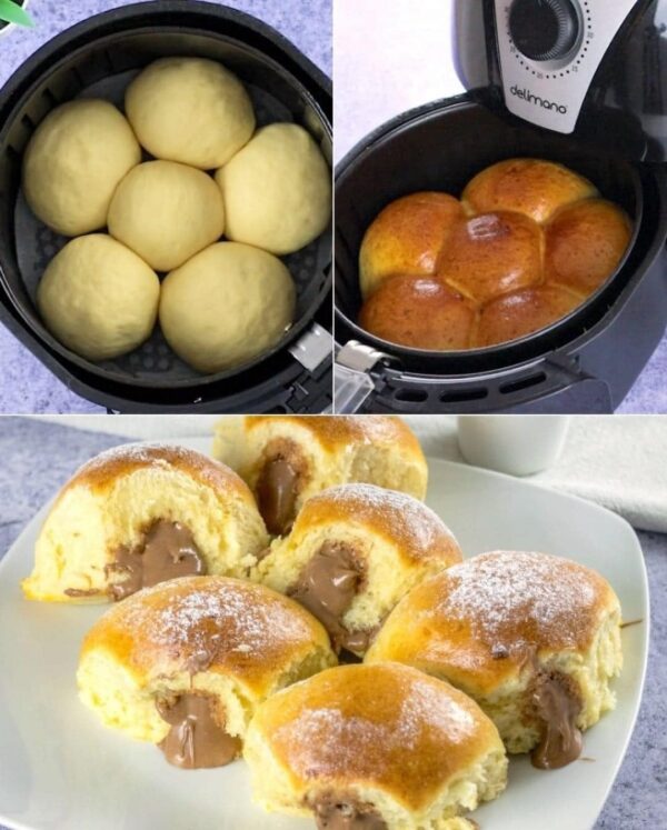 Petits pains au lait farcis au chocolat