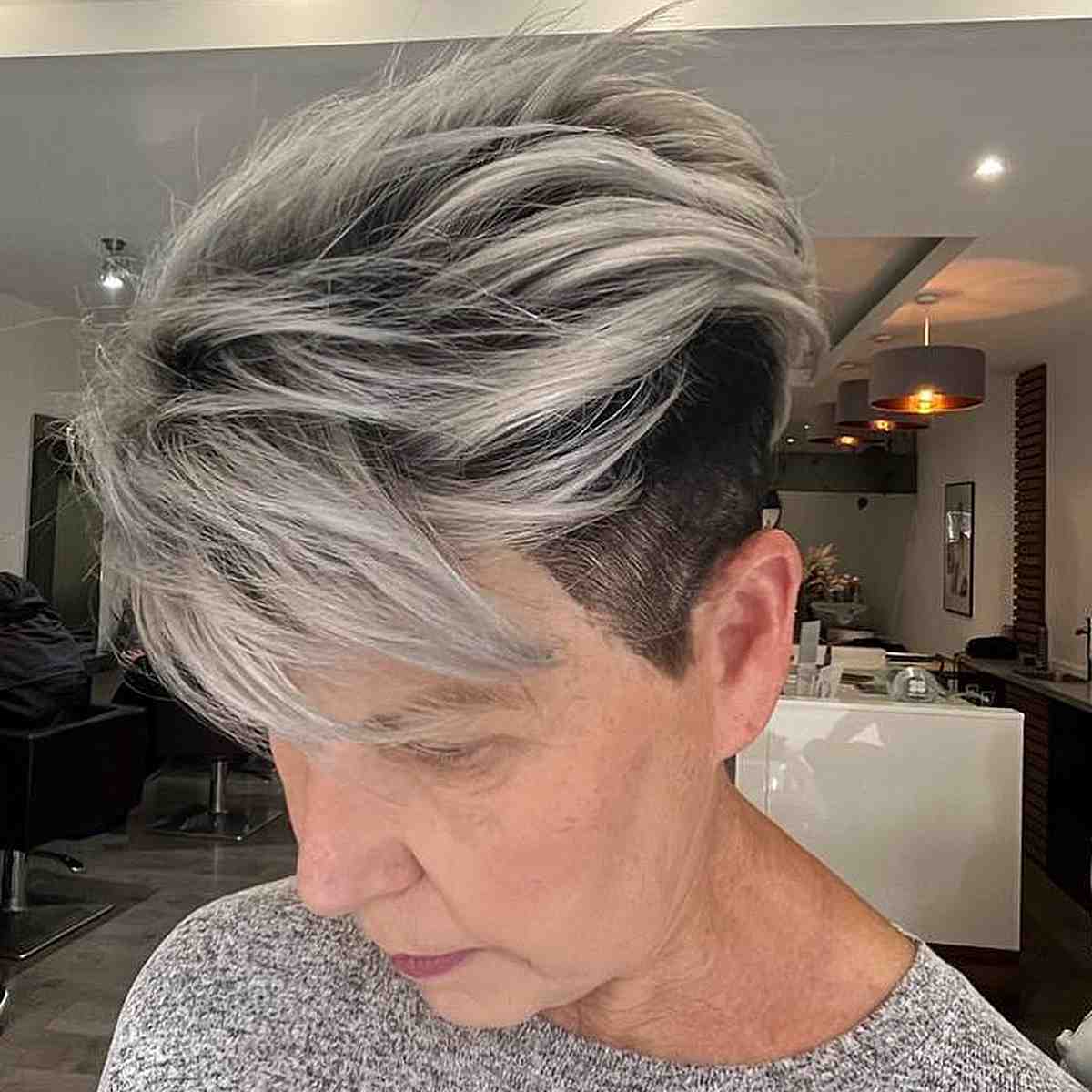 Low-Maintenance Short Spiky Cut for Women Over 60