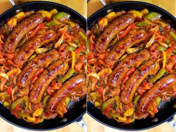 Poivrons et oignons à la saucisse italienne