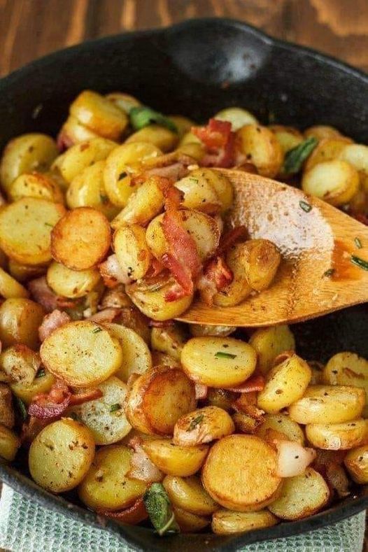 Pommes de terre sautées au bacon