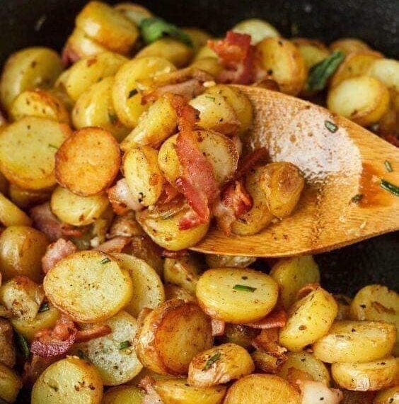 Pommes de terre sautées au bacon