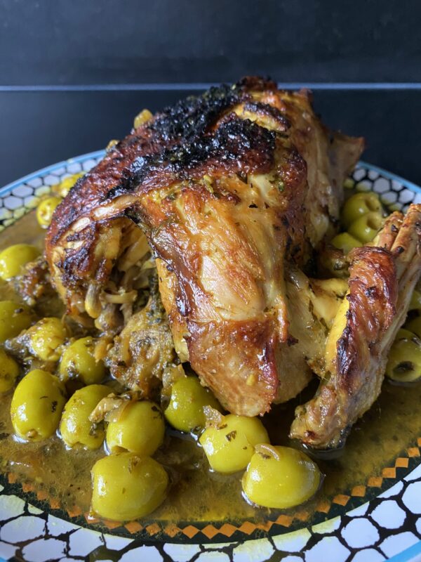 Poulet Doré au Four aux Olives