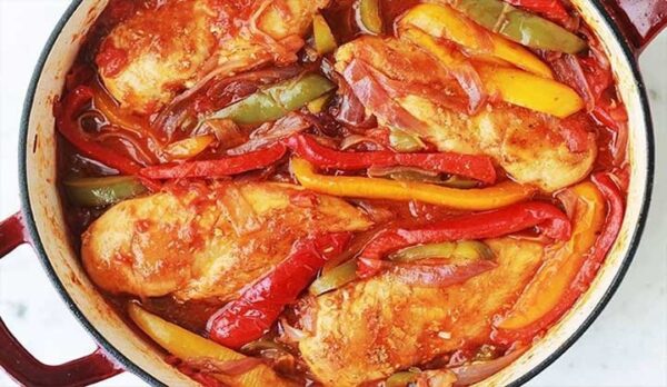 Poulet aux Poivrons à la Provençale