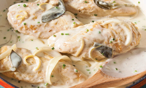 Poulet braisé au Citron et à la Sauge