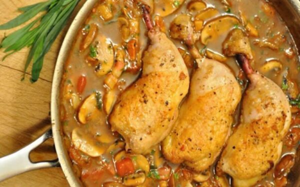Poulet chasseur rôti