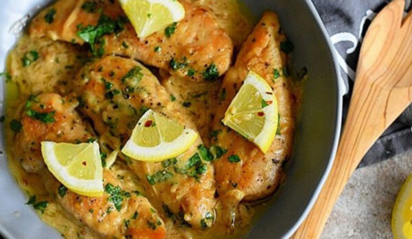 Poulet crémeux au citron