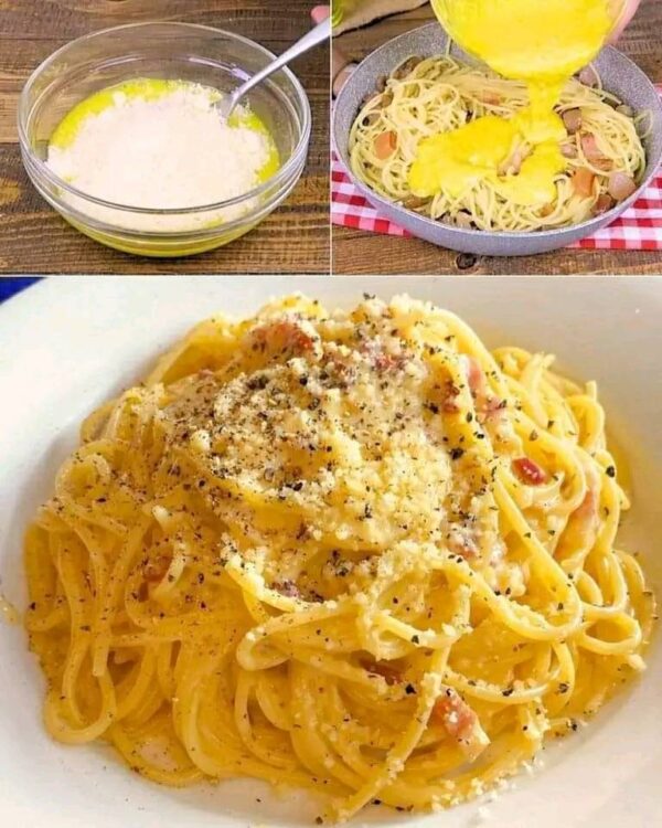 Pâtes alla carbonara crémeuses