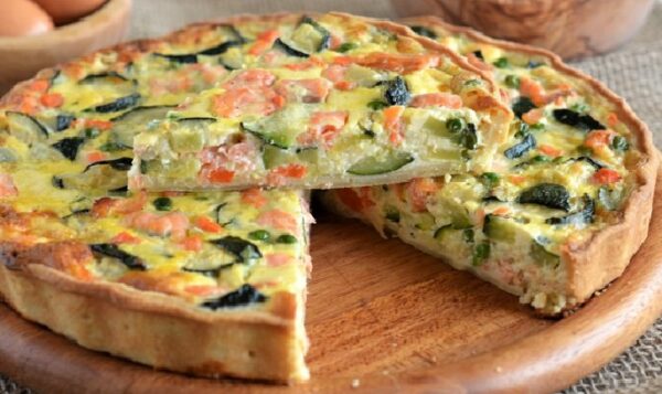 Quiche au Saumon et Courgettes