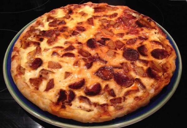 Quiche chorizo-pommes de terre