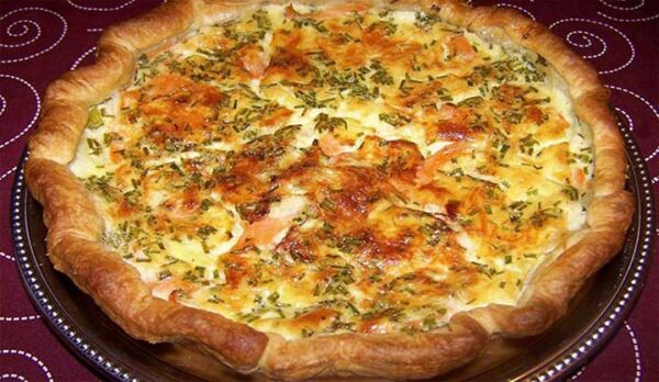 Quiche crémeuse au saumon fumé facile