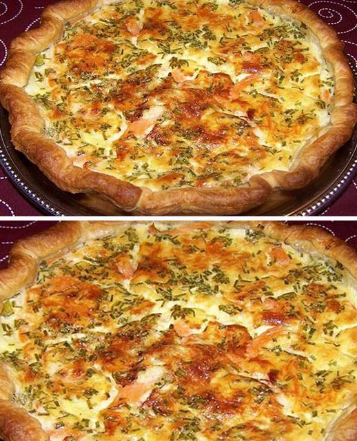 Quiche crémeuse au saumon fumé facile