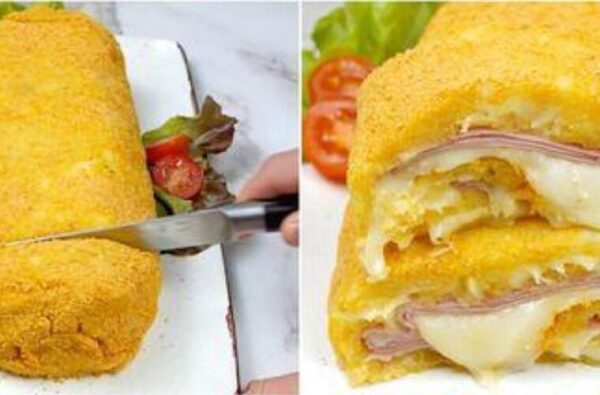 ROULEAU DE POMMES DE TERRE AU FROMAGE ET JAMBON