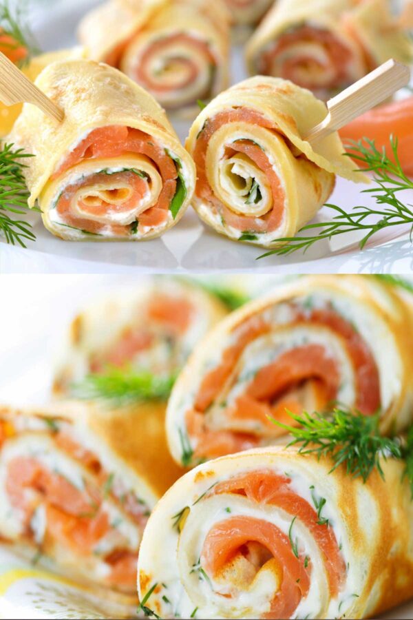 ROULÉS DE SAUMON AU FROMAGE FRAIS IDÉAL POUR NOËL