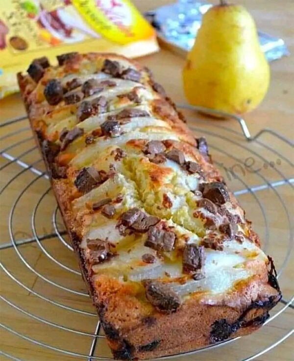 Recette de Cake Poire et Chocolat