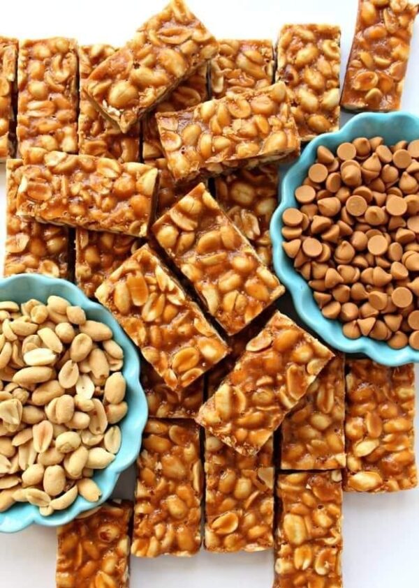 Recette de barres de cacahuètes au caramel