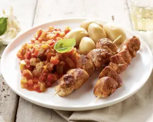 Brochettes de Poulet Provençales depuis recettemoderne.com