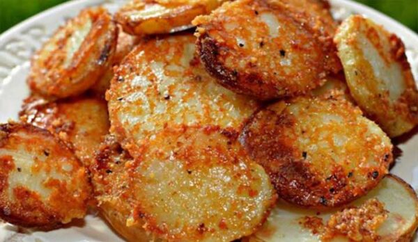 Rondelles de Pommes de terre gratinées au parmesan