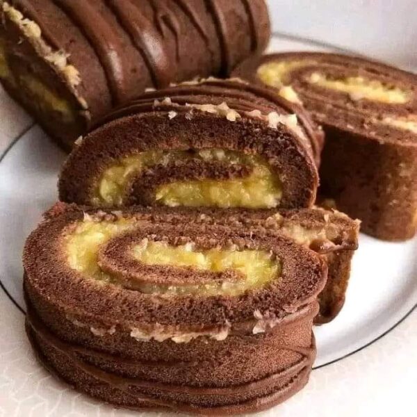 Rouleau de chocolat à la confiture d’orange