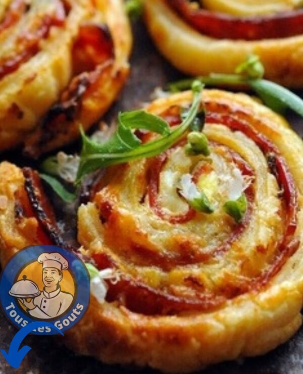 Roulés ricotta roquette chorizo et basilic