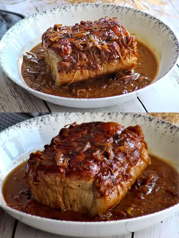 Rôti de Porc aux Oignons & Miel