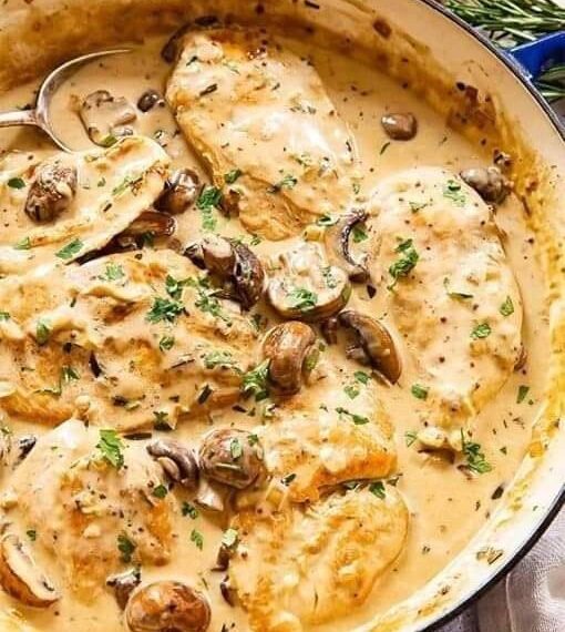 SOUPE AUX CHAMPIGNONS ET POULET