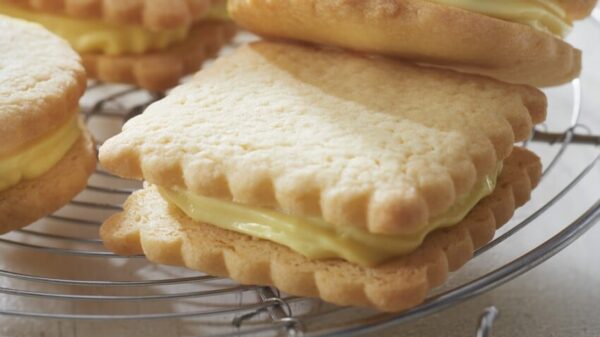 Sablés bretons à la crème pâtissière au citron
