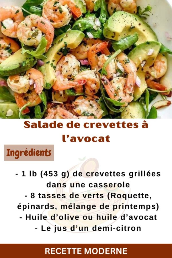Salade de crevettes à l’avocat