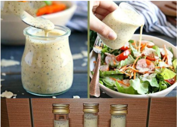 Sauce à salade de réserve, rapide et de longue conservation