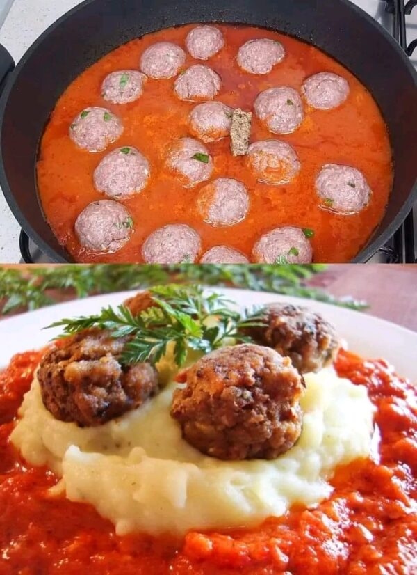 Sauce tomate aux boulettes de viande, miam ! DÉLICIEUX!