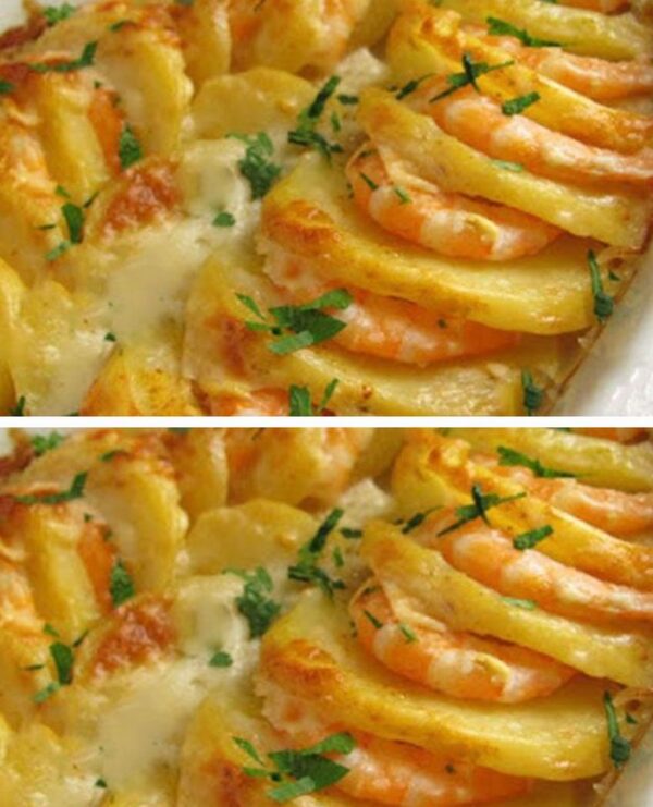 Savoureux Gratin de Crevettes et Pommes de Terre – Recette Facile et Délicieuse