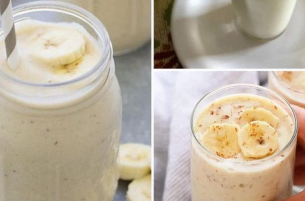 Smoothie banane et flocons d’avoine pour perdre du poids