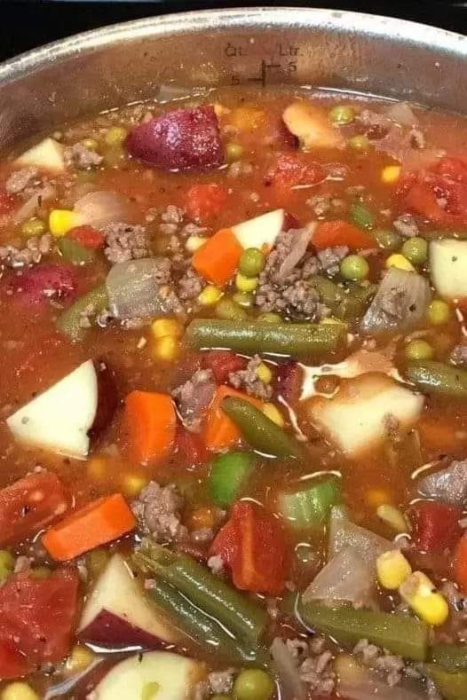 Soupe aux Légumes de Bœuf Haché : Un Délice Réconfortant