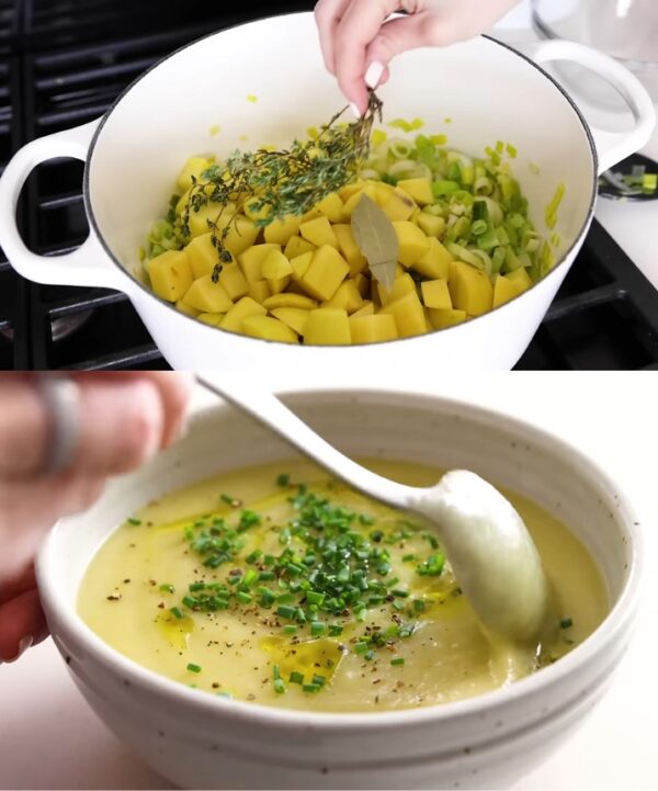 Soupe de pommes de terre et poireaux | La recette de soupe végétarienne la plus confortable pour l’hiver