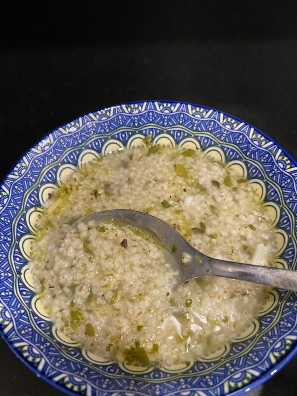 Soupe à l&rsquo;orge et au thym