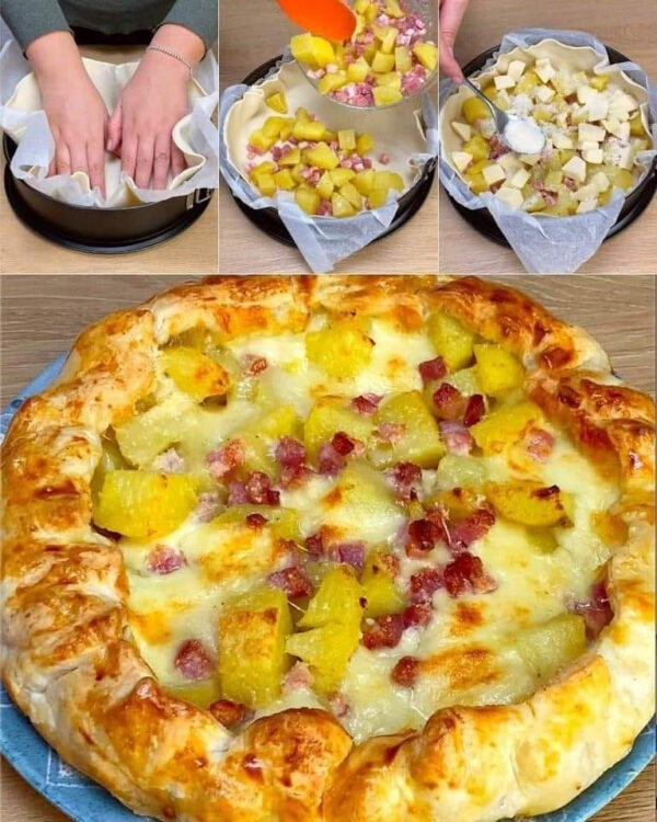 Tarte Feuilletée aux Pommes de Terre, Speck et Fromage
