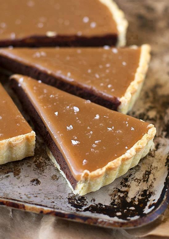 Tarte au chocolat, caramel et mascarpone