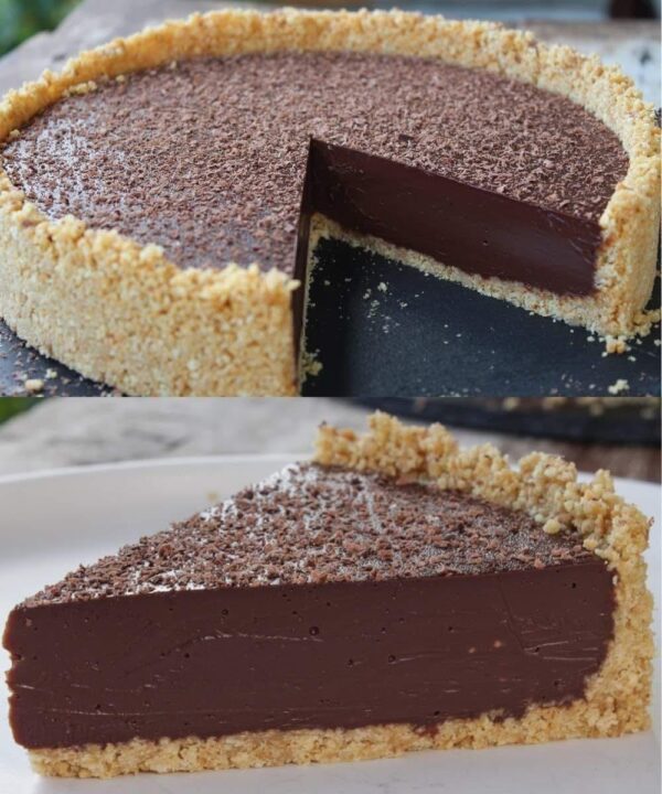 Tarte au chocolat sans four