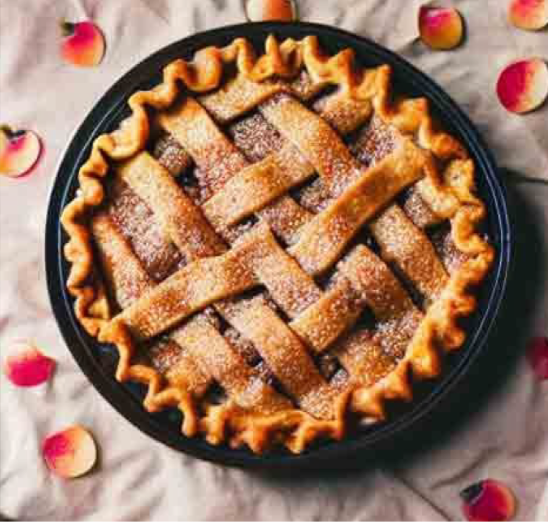 Tarte aux pommes avec du gingembre frais