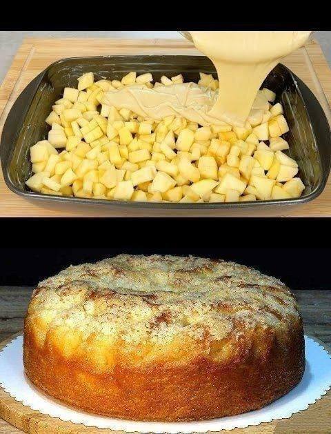 Tarte aux pommes à la crème sure prête à être cuite en 10 minutes !