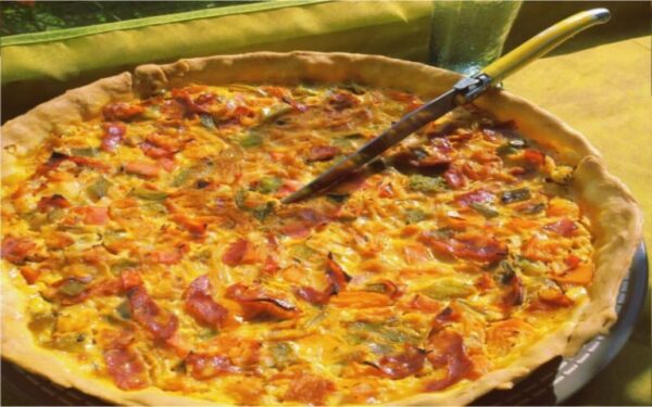 Tarte poivrons-chorizo